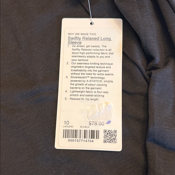 Lululemon swiftly relaxed long sleeve size 10 black - Picture 7 of 8